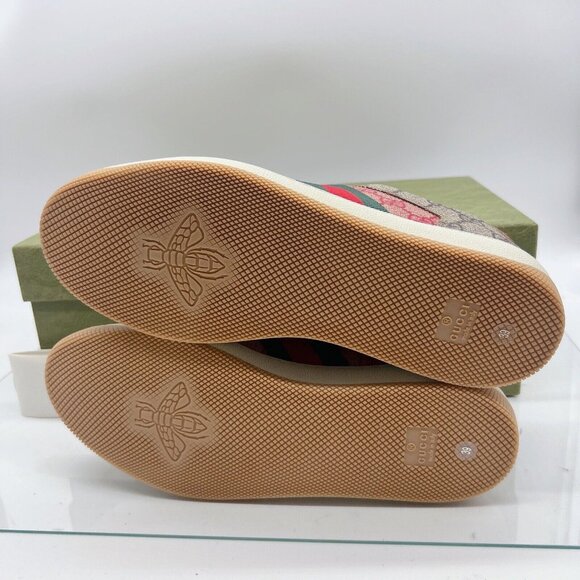 Gucci Screener GG Logo Women’s Sneakers Tan Pink Monogram Lace Up EU 39 US 9 - Picture 10 of 13